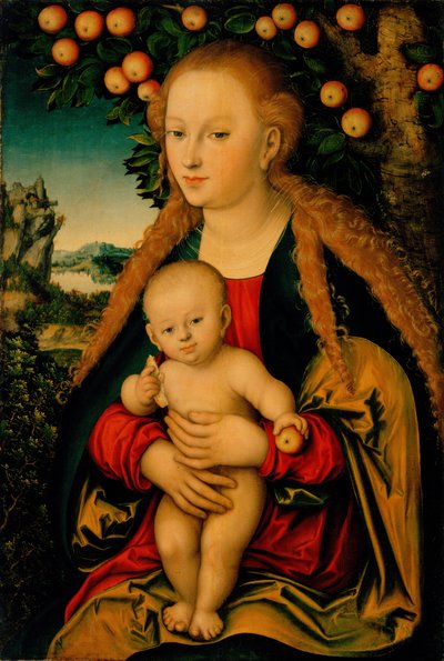 La Virgen y el Niño bajo un manzano de Lucas Cranach the Elder
